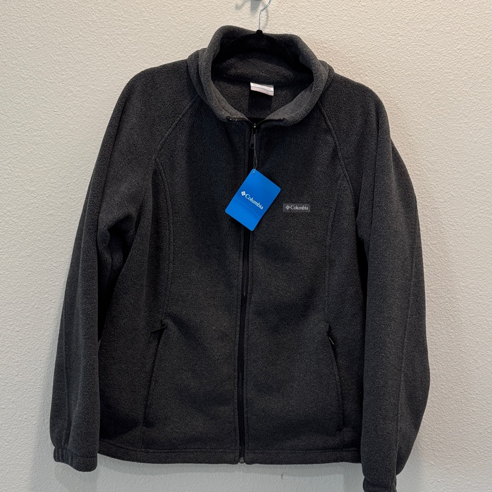 Women’s Columbia Charcoal Full-Zip Fleece Jacket size 1X New with Tags